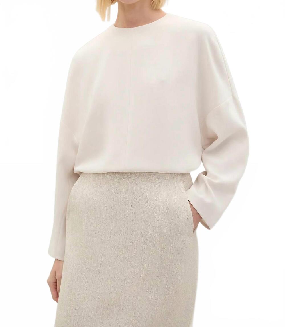 NEW A.EMERY tilden long sleeve top in oyster